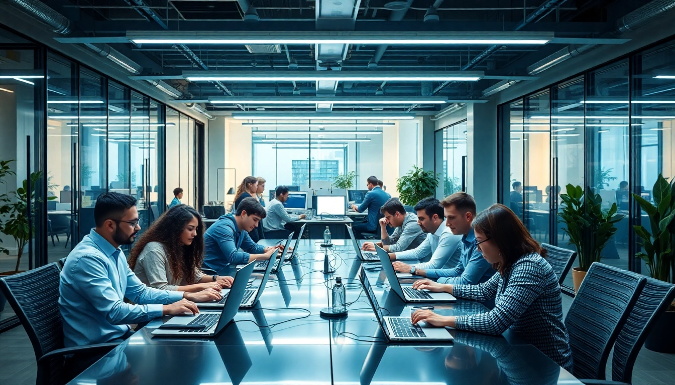 Team discussing latest Technology Startup News in a vibrant modern workspace to stay ahead in
