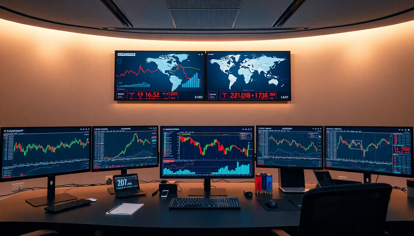Financial News Updates UK featuring market analysts reviewing stock charts and financial data